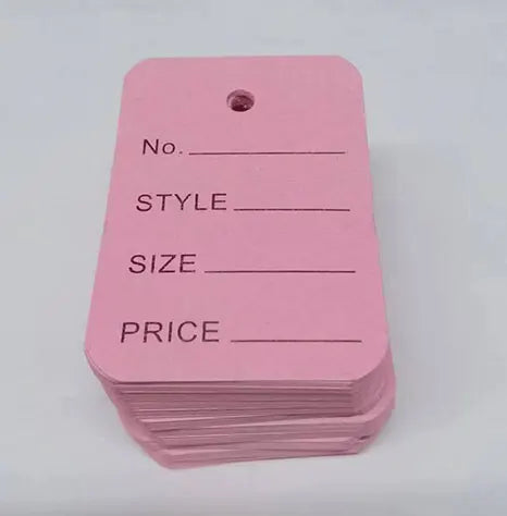 100pcs/lot 3.5x5cm Color Price Tags Kraft Paper Lables for DIY Jewelry  Retail Price Tags Handmade Clothes Size Tags Hang Lables
