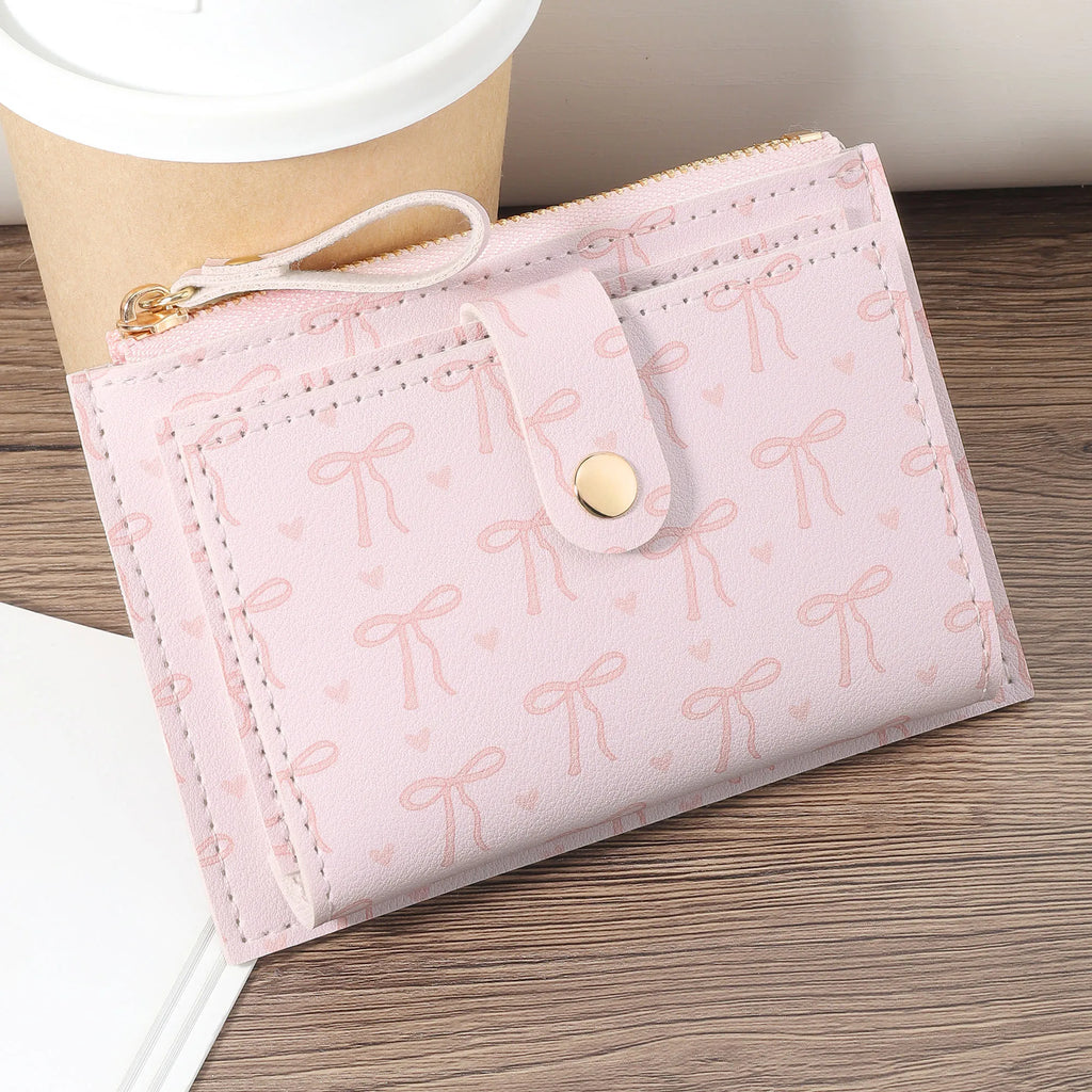 Ultra-Thin Zipper Card Wallet for Cash ID Credit Cards Coins, Lightweight Portable Pocket Money Holder