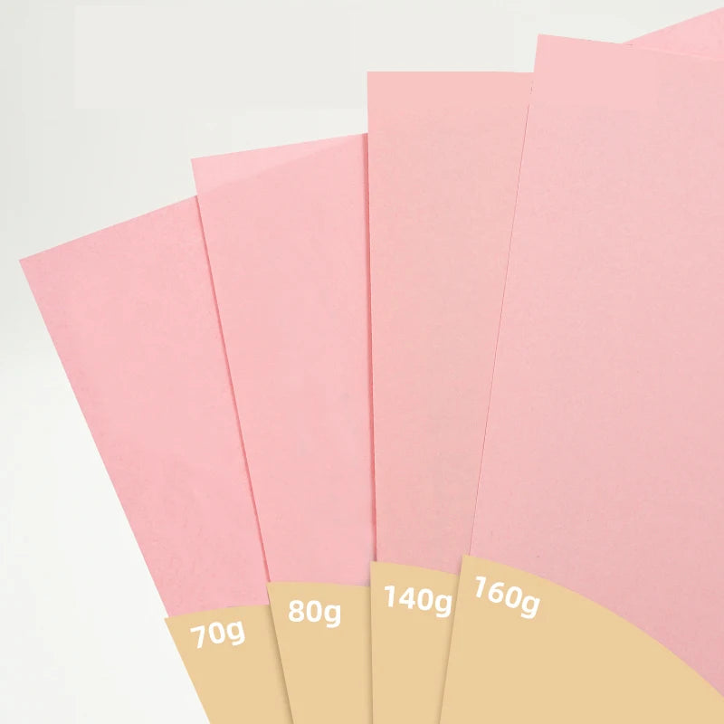 Pink Copy Paper Ppink A4 Paper B5 Printing Paper A5 Color 80G Thickened 140g Gram A3 Color Paper 160G For Handmade Name Brand