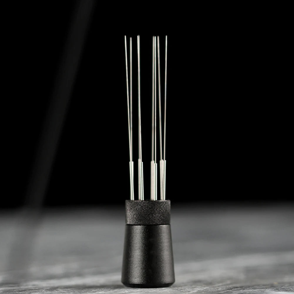 Espresso Coffee Stirrer Needle with 8 Needles Magnetic Abortion Stand Barista Coffee Stirring Distribution Tools