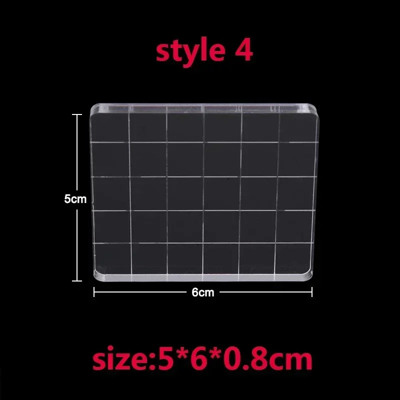 9 Sizes Clear Acrylic Stamp Block for DIY Crafts Card Making Decorations Scrapbooking Handmakes Use with Acrylic Stamps Tools