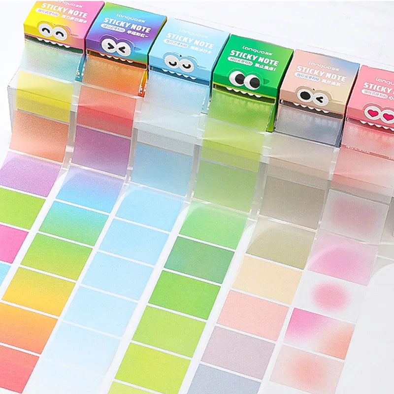 Mr. Paper 105/108Sheets/roll Pull-out Sticky Notes Student Stationery Sticky Notes Transparent Color Sticky Notes DIY Handbook