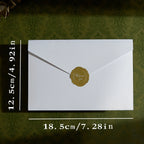 10Pcs Pearl Color Ins Style Envelope Invitations with Gold Sealing Stickers, Multi-Purpose Envelopes for Weddings, Birthdays, Fa