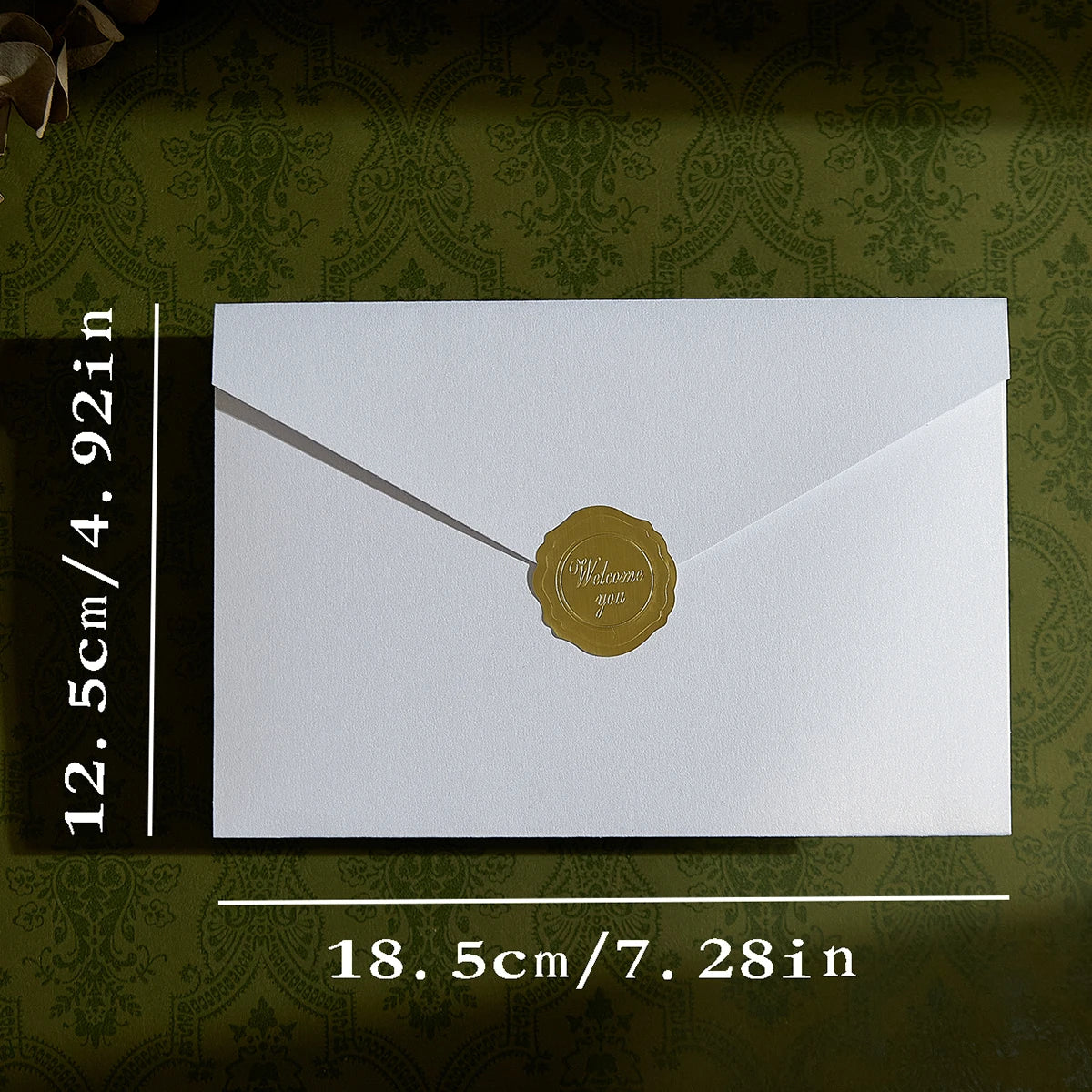 10Pcs Pearl Color Ins Style Envelope Invitations with Gold Sealing Stickers, Multi-Purpose Envelopes for Weddings, Birthdays, Fa