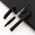 Fountain Pen 0.38mm Extra Fine Nib Extremely Black Metal Business Office Writing Calligraphy Pens