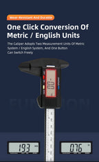 Plastic Caliper Pachometer Digital Caliper Electronic Ruler Vernier Digital Caliber Measuring Tool Digital Calibrator Micrometer