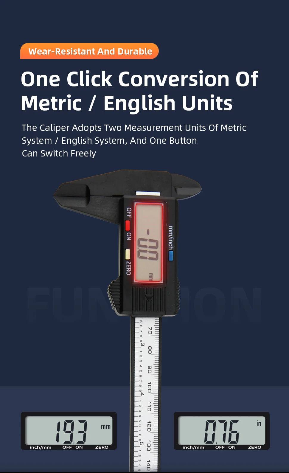 Plastic Caliper Pachometer Digital Caliper Electronic Ruler Vernier Digital Caliber Measuring Tool Digital Calibrator Micrometer