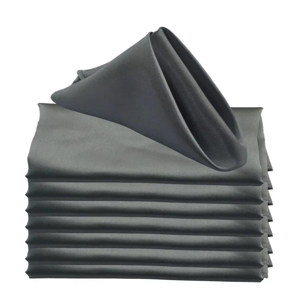 30pcs Satin Square 30cm Napkins Handkerchief Table Dinner Napkin For Wedding Party Decoration Birthday Christmas Cloth Tea Towel