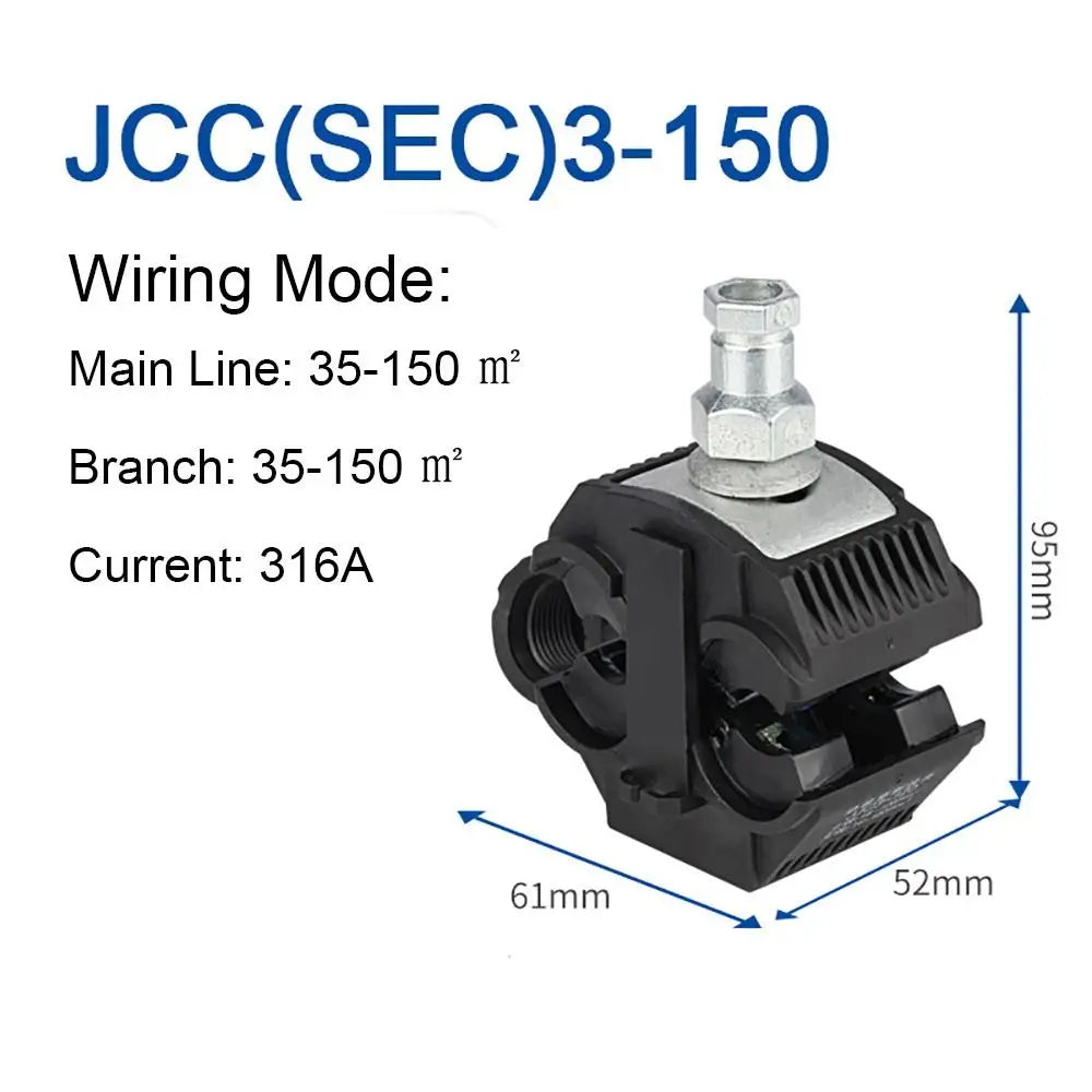 New 63A/75A Insulation Piercing Connector No-Peeling Cable Cable Clips T Shape Wiring Accessories Piercing Connector Clamp