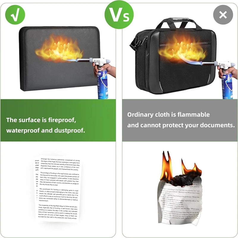 Accordion Document Organizer 220°F Fireresistant Document Organizer Zipper And Tab Document Organizer For A4 Documents