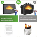 Accordion Document Organizer 220°F Fireresistant Document Organizer Zipper And Tab Document Organizer For A4 Documents