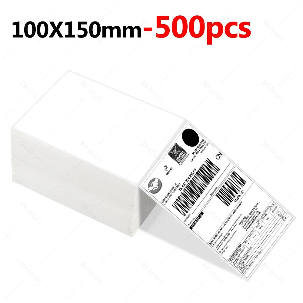 4x6 Inch 500sheets Thermal Shipping Label Paper Self-adhesive For 4inch Label Printer Oil-Proof All-Purpose Sticker Label Paper