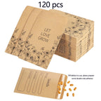 60/120 Pcs Seed Envelopes Bulk 2.36 x 3.15 Inch Seed Packets Envelopes Self Adhesive Small Paper Coin Envelopes Resealable Seed