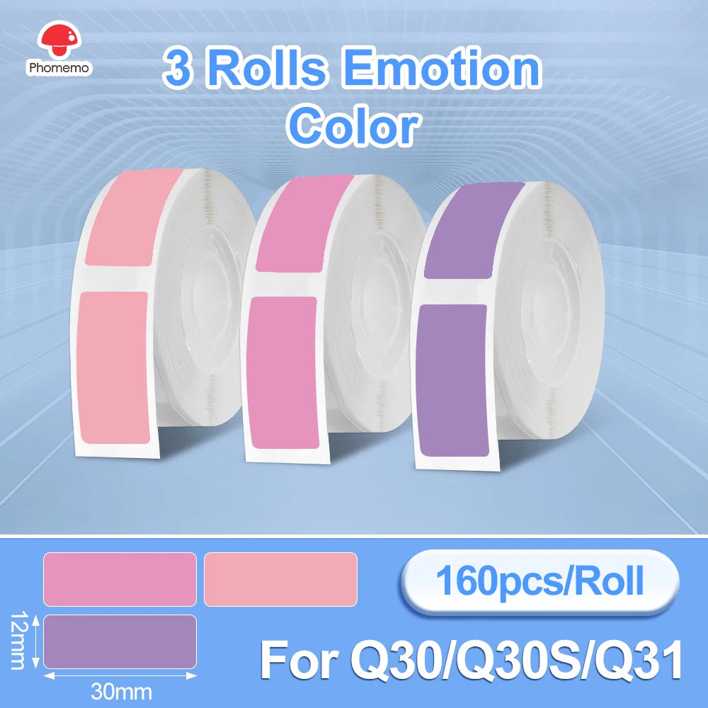 Phomemo Q30 Bluetooth Label Maker, Thermal Sticker Maker with 1 Roll Free Label, Available for Small Business/Home Organization