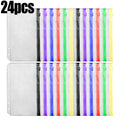 2-24Pcs Clear A6 6-Hole Binder Pockets Waterproof PVC Organizer Cash Budget Envelopes Zipper Binder Pouches for Notebook Planner