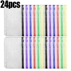 2-24Pcs Clear A6 6-Hole Binder Pockets Waterproof PVC Organizer Cash Budget Envelopes Zipper Binder Pouches for Notebook Planner