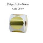 250pcs/Roll color Embosser Sticker Embossing Stamp,Customize Blank Embosser Seal labels Business Sticker Reward Party Favors