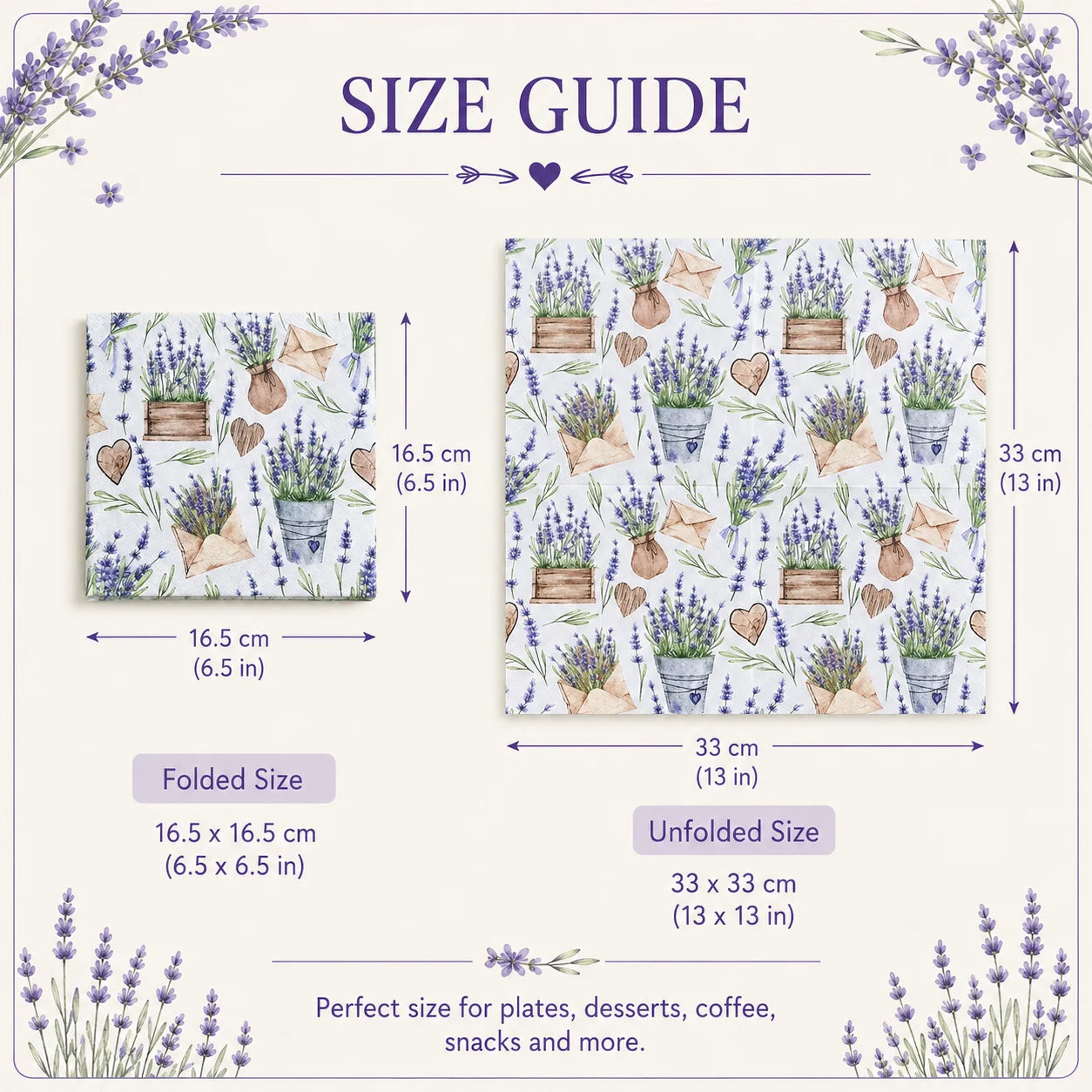 Printed Napkin Square Facial Tissue Hotel Restaurant Drawing Paper Lavender Colourful Tissue Napkin Placemat Mouthcloths 20pcs