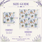 Printed Napkin Square Facial Tissue Hotel Restaurant Drawing Paper Lavender Colourful Tissue Napkin Placemat Mouthcloths 20pcs