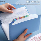 13 Pockets Expanding Folder Accordion Document Organizer Check Receipts Bill Card Ticket Holder Expandable PP Wallet Case[S13]