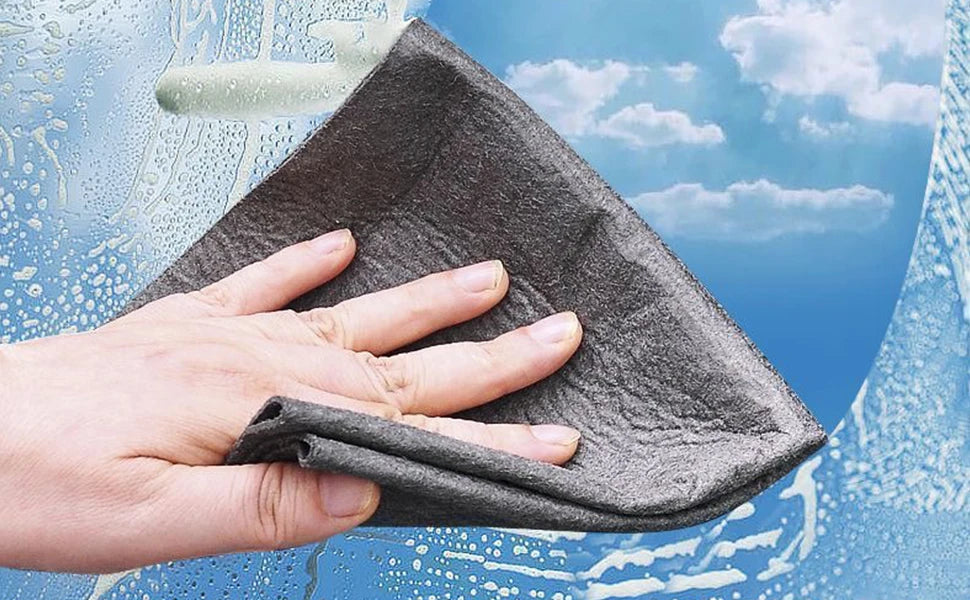 1/5 Magic Cleaning Cloth, Microfiber Glass Cleaning Towel, Reusable, Washable, Lint-Free, Suitable for Kitchen Glass and Cars