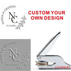 Customize Embossing Stamp Wedding Monogram Embosser Stamp,Personalized 2 initials Embosser Stamp,Wedding gift,hand held embosser