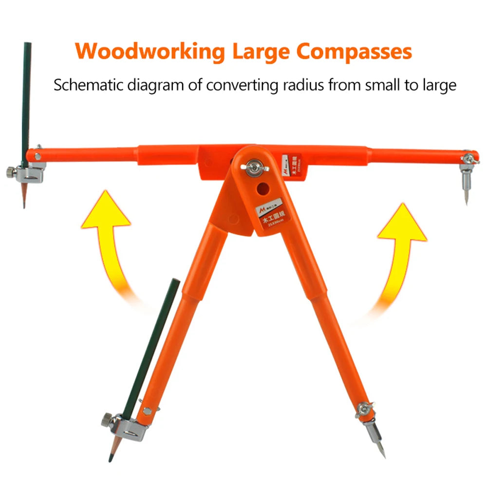【New】Woodworking Large Compasses Industrial Multifunction Tool Planning Wire Gauge Adjustable Lockable Divider