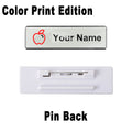 Custom Name Badge Engraved Personalized Name Plate Stainless Steel Custom Name Tag with Magnetic Pin Back Pin Clip