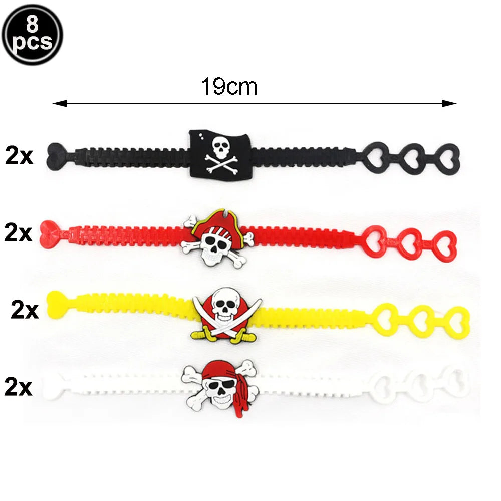 Pirate Party Paper Plate Cup Napkin Party Tableware Pirate Party Decor Pirate Ship Bone Dinnerware Supplies for Adult Kids Decor