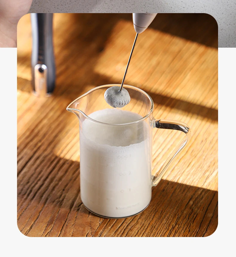 Bincoo-Electric Coffee Milk Maker, Handheld Household Mixer, Adjustable Double-Headed Gear