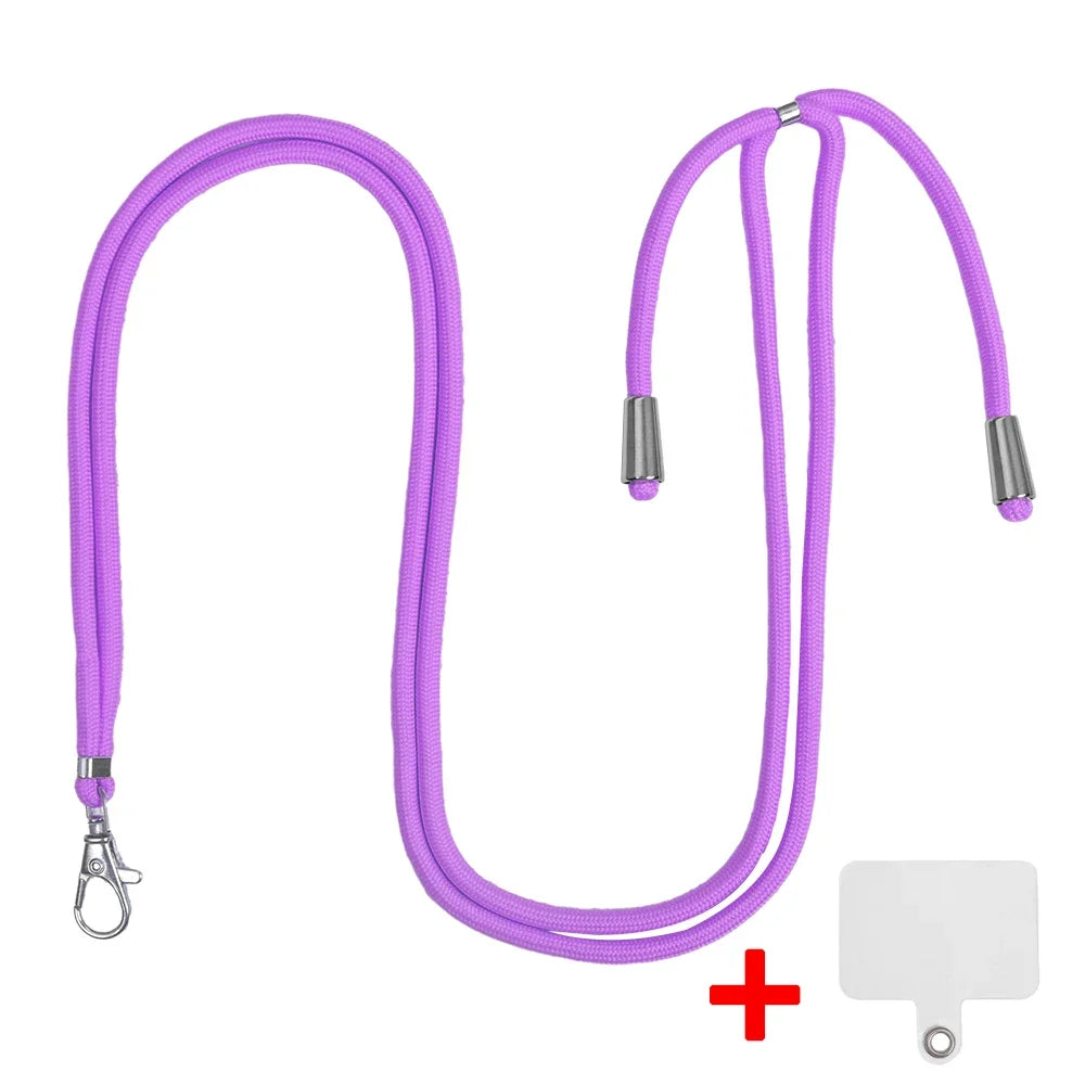 Cell Phone Lanyard Crossbody Adjustable Neck Strap for Around The Hand with Clear Tether Tab for Most Full Coverage Phones Case