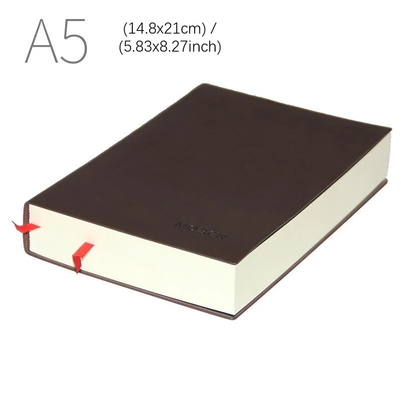 640 Page Horizontal Line/Grid /Blank Thick Business Notebook A4/A5 School Waterproof Leather Office Stationery Diary Notebook