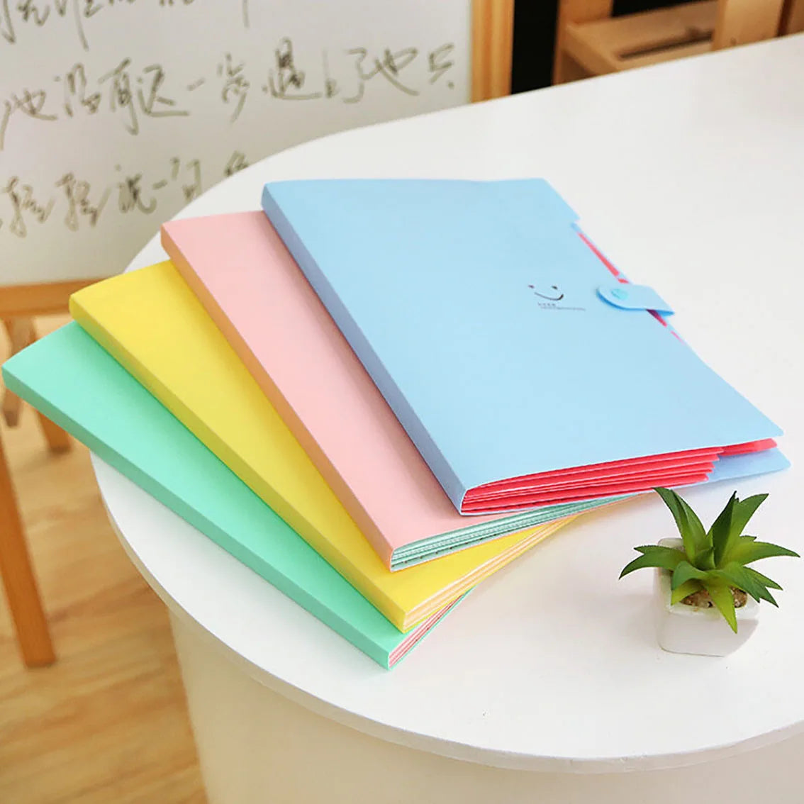 Classic 5-Page Accordion File Folders A4 Document Storage Bags Plastic Material Test Roll Holder Durable Expanding Folders