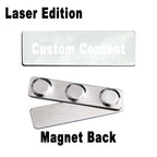 2PCS Mirror Stainless Steel Custom Name Tag Engraved Personalized Work Badge Business Identification Metal ID Name Plate
