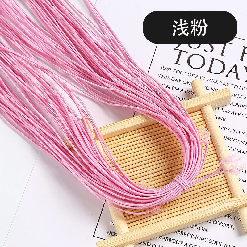 1.5mm Colorful High-Elastic Round Elastic Cord Rope Rubber Band Elastic Spandex Band Trim DIY Sewing Accessories
