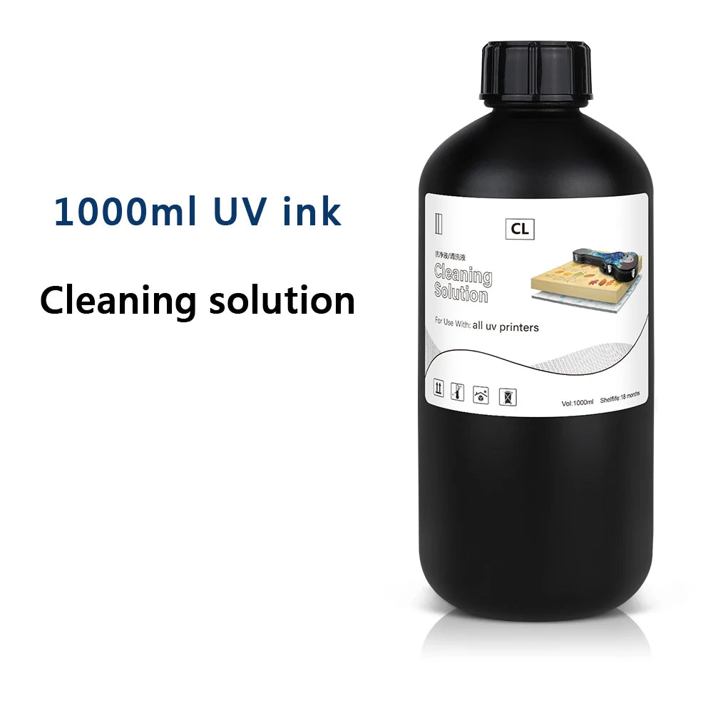 LED UV Ink 1000ml UV Ink For Epson 1390 R1800 R1900 TX800 4800 7880 9880 DX5 DX7 UV Flatbed Printer Universal UV Curing Ink