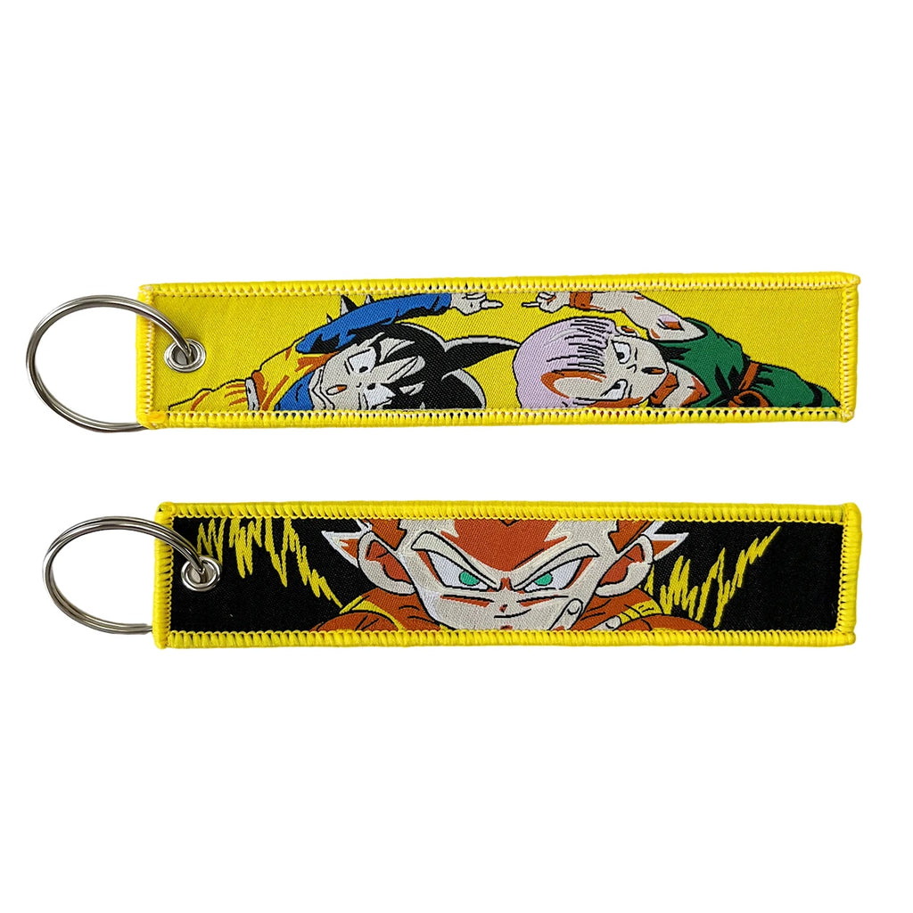 Dragon Ball Embroidery Cool Keychain Lanyard Anime Manga Series Badge Holder USB Pendant Portable Key Lanyard Accessories