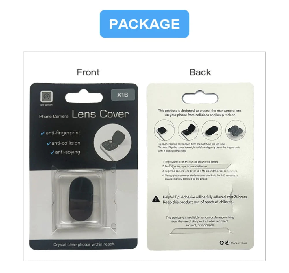Protective Back WebCam Cover Sticker Anti-Scratch Camera Lens Cap Plastic Phone Lens Privacy Protector for iPhone 16/16Plus