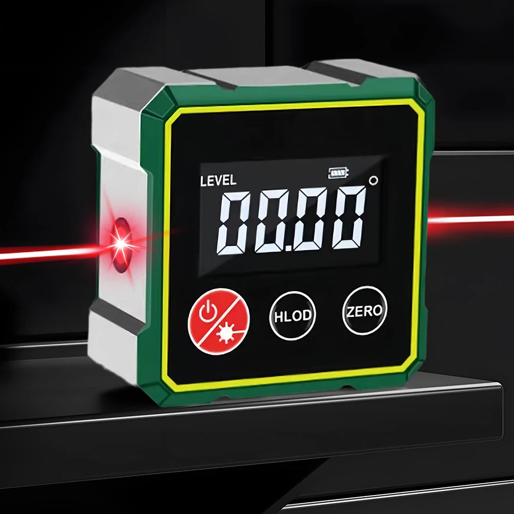 Magnetic Digital Angle Finder with LCD Backlight Gauge Protractor Inclinometer Level Magnets Level Ruler Angle Measurement Tool