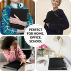 Portable Expanding File Folder Organizer with 8 Pockets for Letter A4 Documents School Office Hospital Supplies Bag Essentials Black