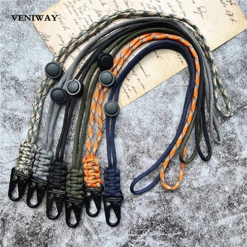 Lanyard Heavy Metal Keyring Adjustable Keychain Handmade Credential Holder Mobile Phone Hanging Neck Strap Anti-lost Key Chain