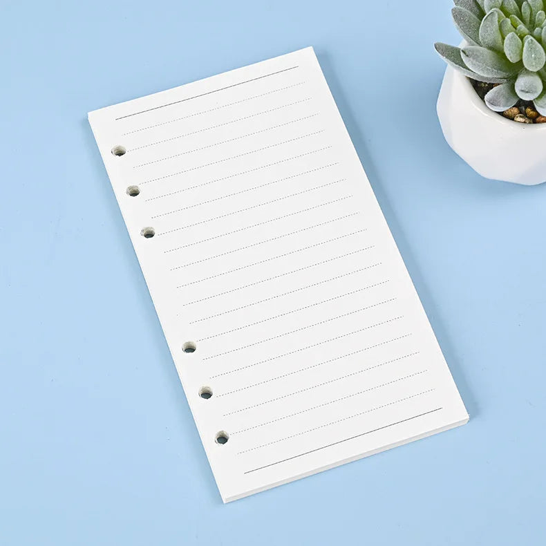 A6 A5 Loose Leaf Notebook Refill Spiral Binder Inner Page Line Dot Grid Inside Paper Stationery