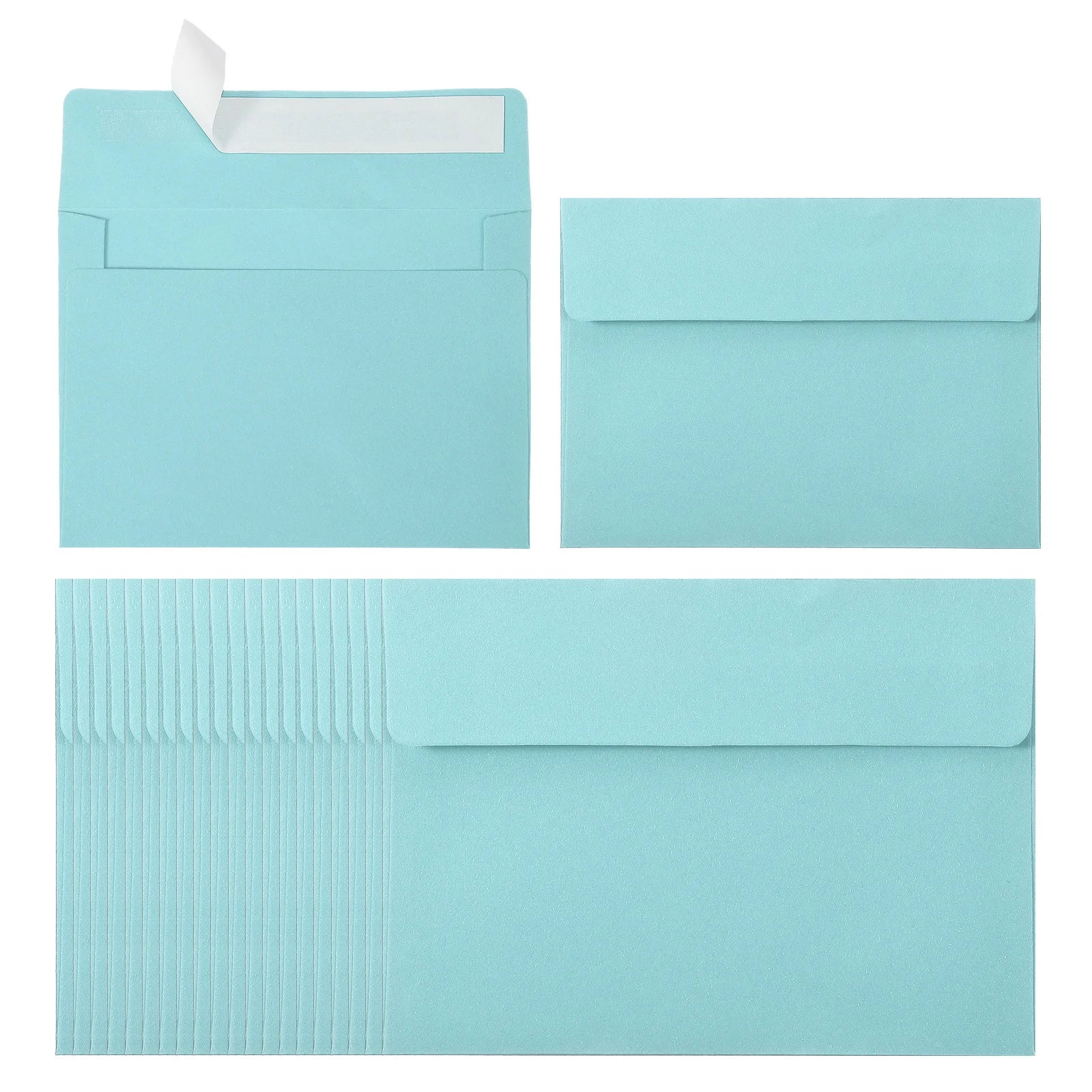24Pcs A2 Envelopes Self Seal 110gsm Paper Invitation Envelopes for Postcard Wedding Greeting Cards Photos Announcement Mailing