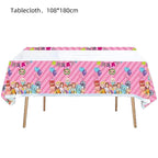 Cartoon Family Theme Birthday Party Decoration Disposable Set Tableware Plate Napkins Tablecloth For Kid Shower Supplies Puzzle