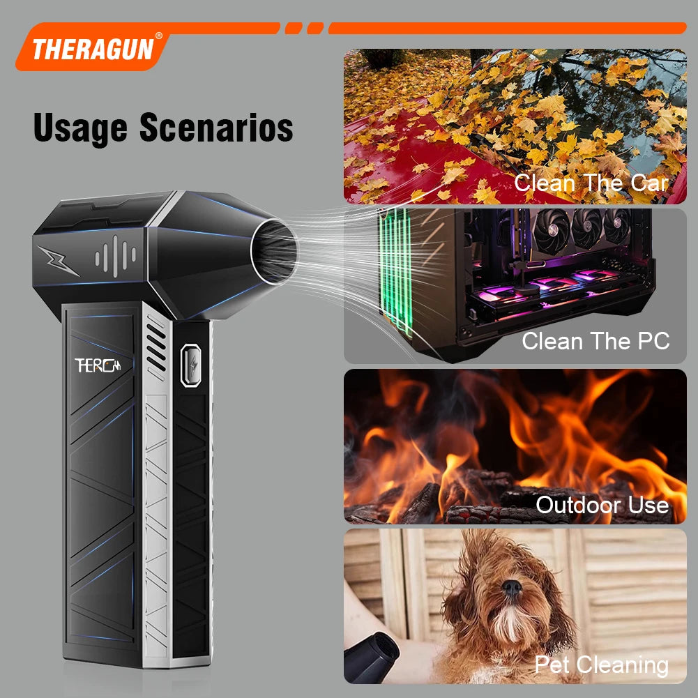 Updated X3Ultra Turbo Fan Jet,Mini Handheld 180000RPM Powerful Compressed air Duster for Car Dryer/PC/Home Cleaning