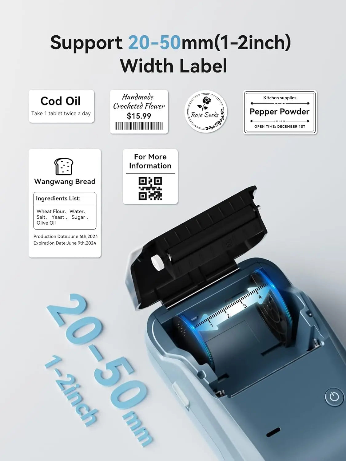 Niimbot 200dpiB21 300dpi B21PRO Label Maker Tag Price Portable Thermal Label Printer with White Photo Labels for Bakery/Business