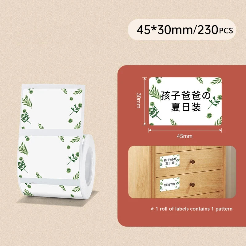 Original Niimbot B21/B3S/B1/B203 Colorful White Transparent Label Sticker  Self-adhesive Waterproof  Price Tag Thermal Paper