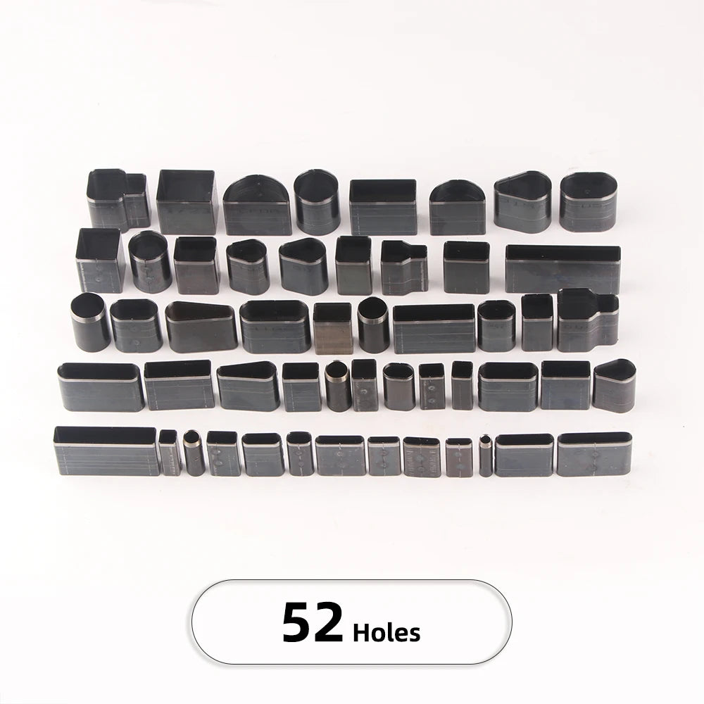 24/39/52/55pcs Punch Cutters - Various Shaped Style Hollow Punch Cutter Set - DIY Faux Leather Craftwork Hole Punching Tool Set
