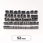 24/39/52/55pcs Punch Cutters - Various Shaped Style Hollow Punch Cutter Set - DIY Faux Leather Craftwork Hole Punching Tool Set