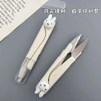 New Cute Miffy Bunny Sweet Creative Cartoon Pattern Simple Fashion Small Portable Plastic Scissors for Students Doing Crafts